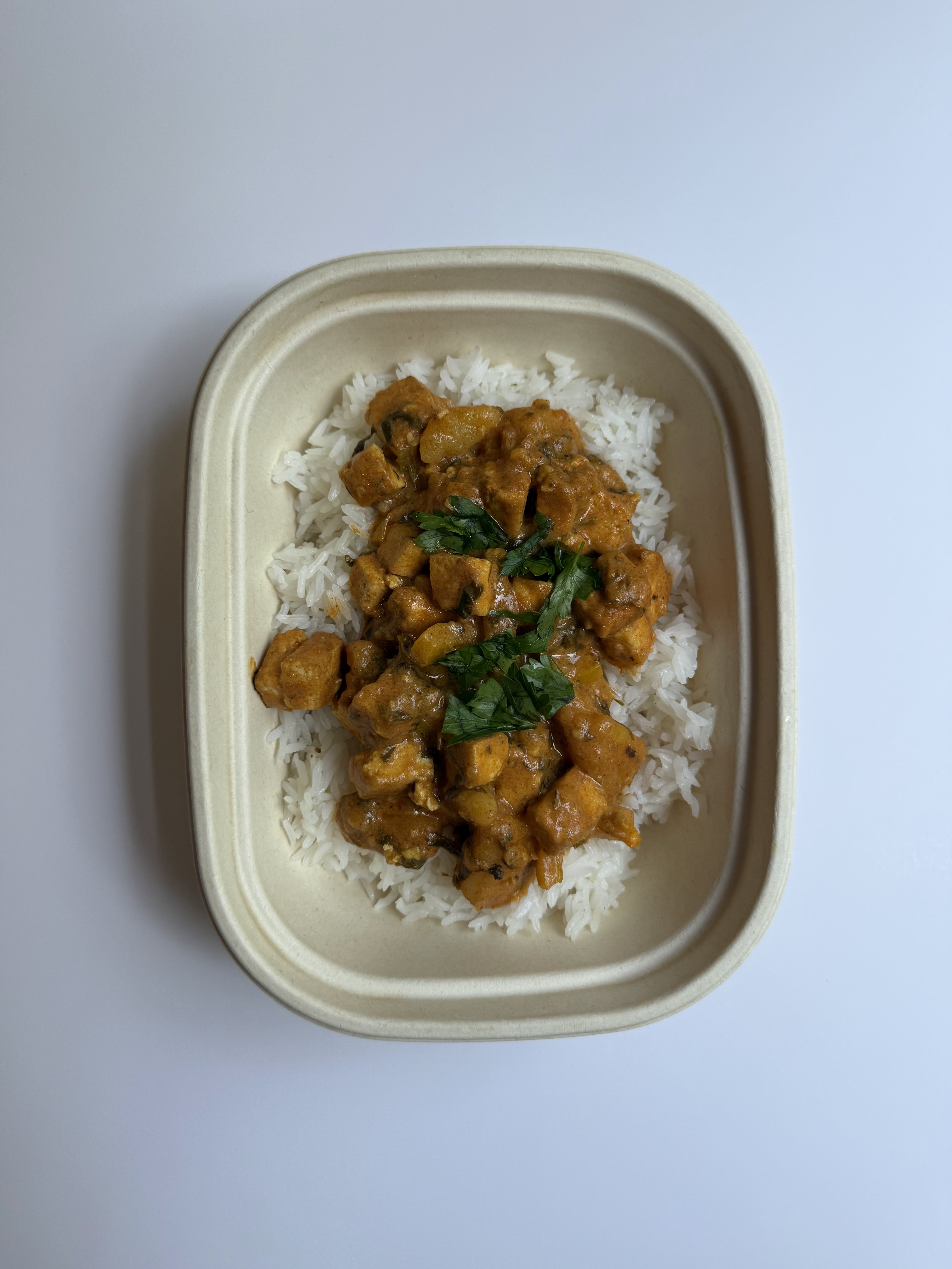 Creamy Tofu over Jasmine Rice